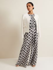 Phase Eight Black Petite Print Petite Janine Jumpsuit - Image 3 of 7
