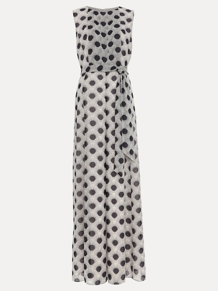 Phase Eight Black Petite Print Petite Janine Jumpsuit - Image 7 of 7
