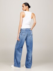 Tommy Jeans White Slim Fit Tank Top - Image 2 of 6