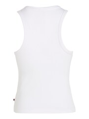 Tommy Jeans White Slim Fit Tank Top - Image 5 of 6