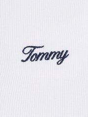 Tommy Jeans White Slim Fit Tank Top - Image 6 of 6