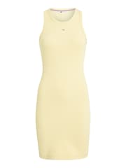 Tommy Jeans Yellow Rib Tank Bodycon Dress - Image 4 of 6