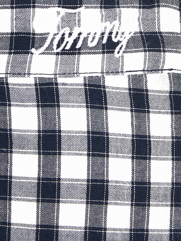 Tommy Jeans White Mini Gingham Skirt - Image 6 of 6