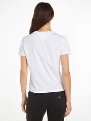 Tommy Jeans White Palm Print 100% Cotton T-Shirt - Image 2 of 6