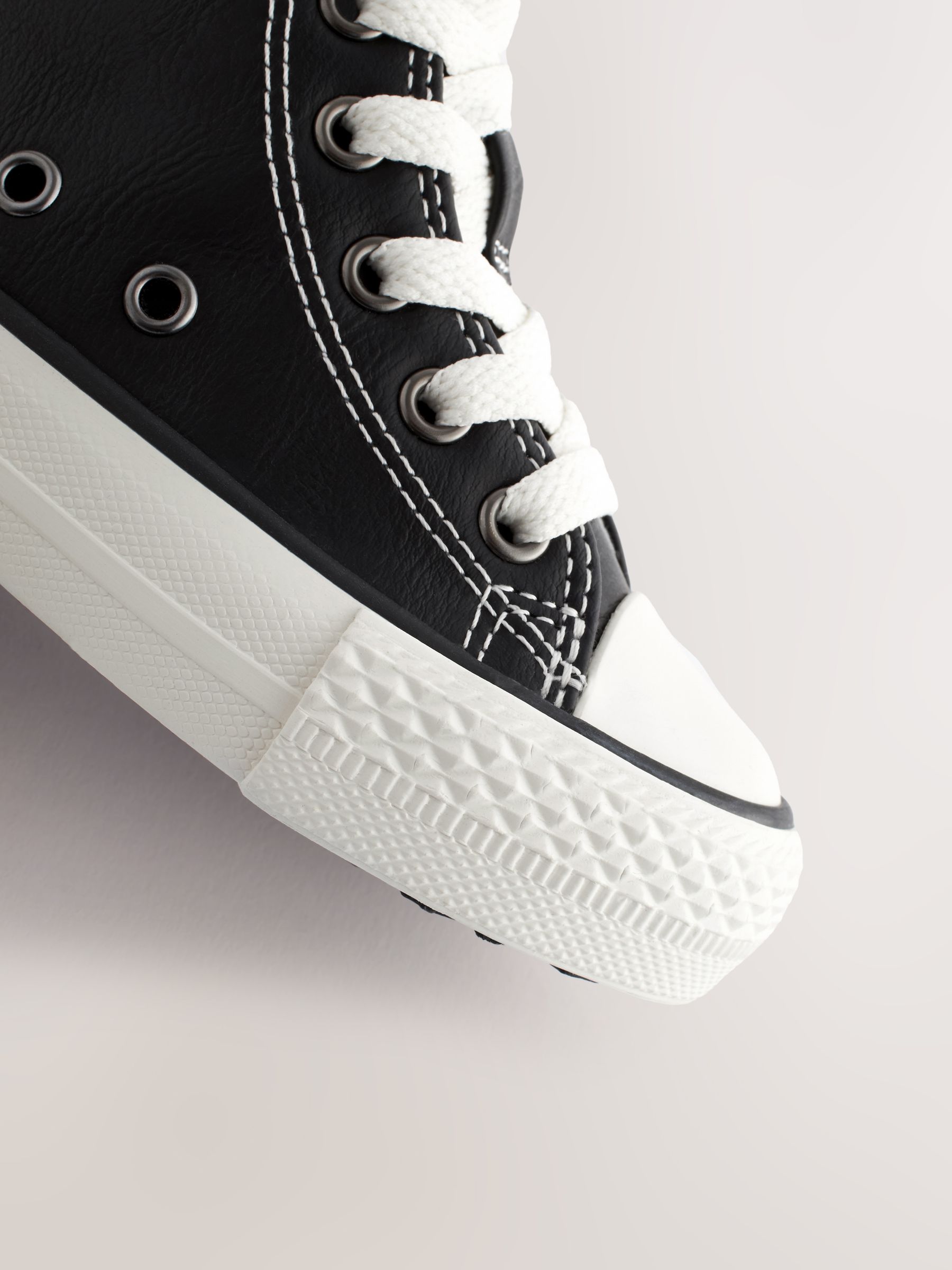 Buy Black Standard Fit (F) High Top Trainers from Next Georgia