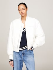 Tommy Jeans Blue Classics Bomber Jacket - Image 3 of 7