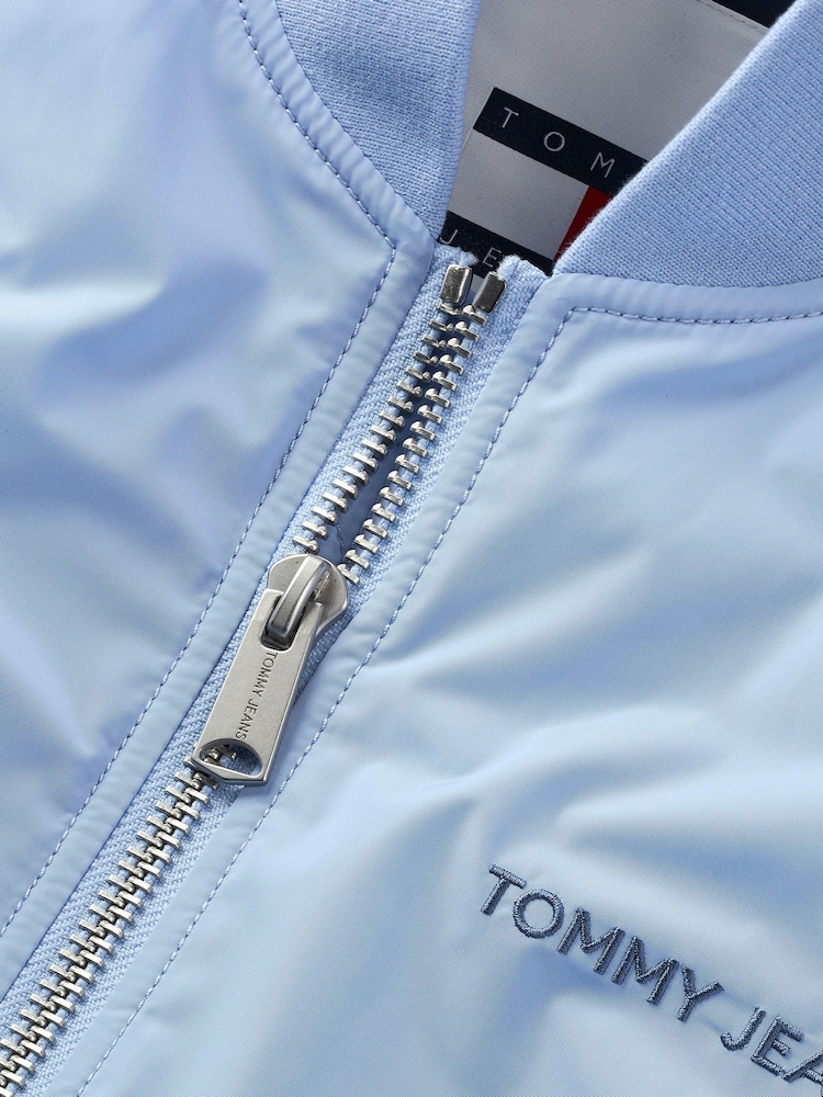 Tommy Jeans Blue Mom Fit Bomber Jacket - Image 10 of 10