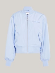 Tommy Jeans Blue Mom Fit Bomber Jacket - Image 6 of 10