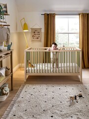Mamas & Papas Natural Moss Green Solo Cot Bed - Image 1 of 9