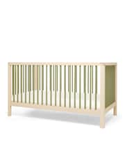 Mamas & Papas Natural Moss Green Solo Cot Bed - Image 7 of 9