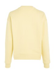 Tommy Jeans Yellow 100% Cotton Boxy Badge Sweatshirt - Image 5 of 6