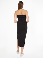Tommy Jeans Black Midi Bodycon Tube Dress - Image 2 of 6
