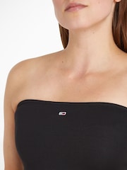 Tommy Jeans Black Midi Bodycon Tube Dress - Image 3 of 6
