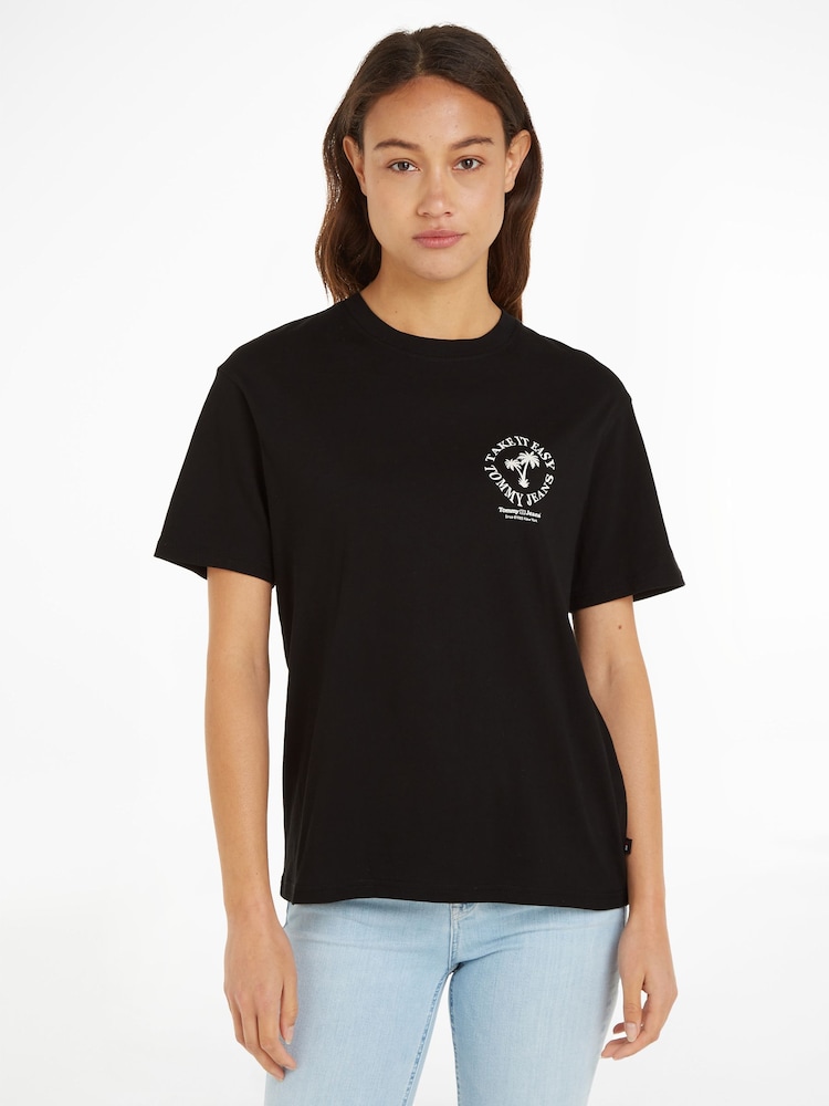 Schwarz - Tommy Jeans Novelty Oversize-T-Shirt - Bild 1 von 6