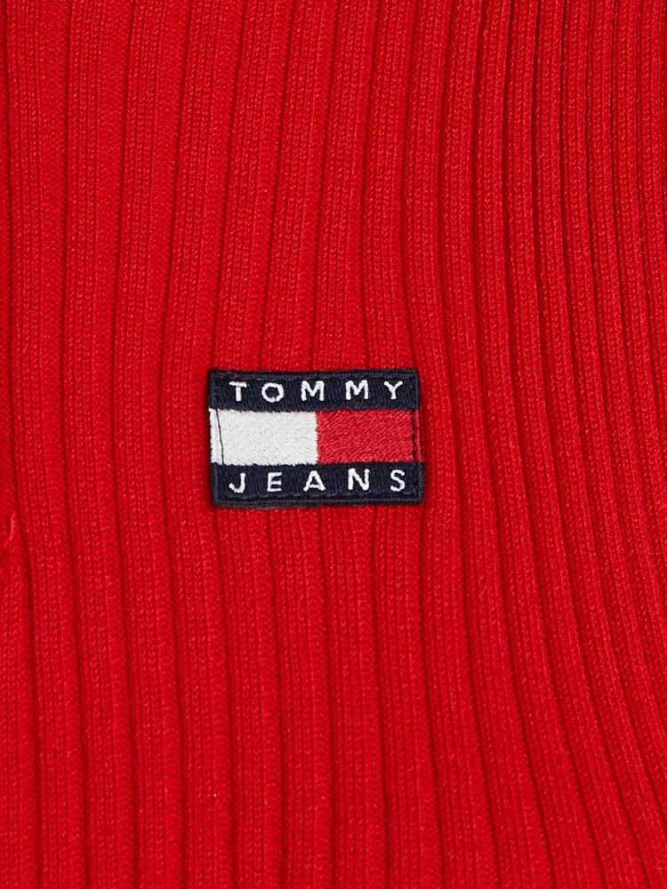 Tommy Jeans Red Zip Badge Sweater Vest - Image 6 of 6 Tommy Jeans Red Zip Badge Sweater Vest - Image 6 of 6