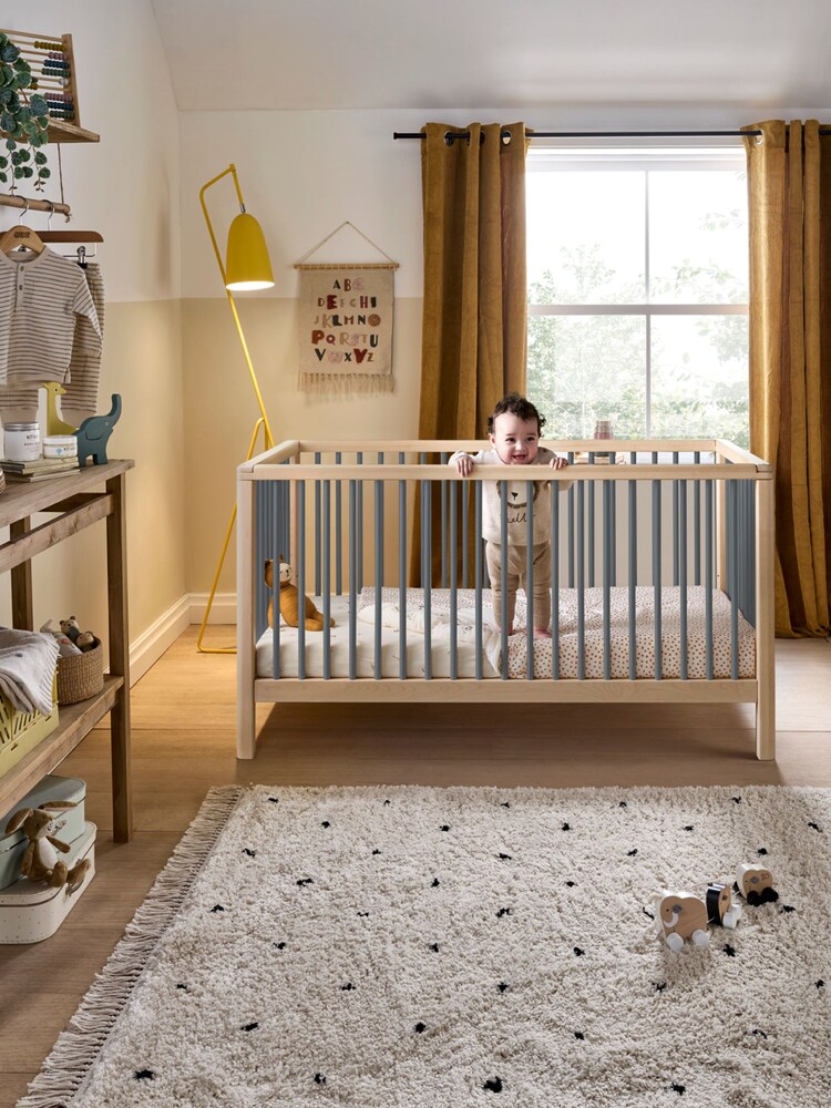Mamas & Papas Natural Slate Solo Cot Bed - Image 1 of 8