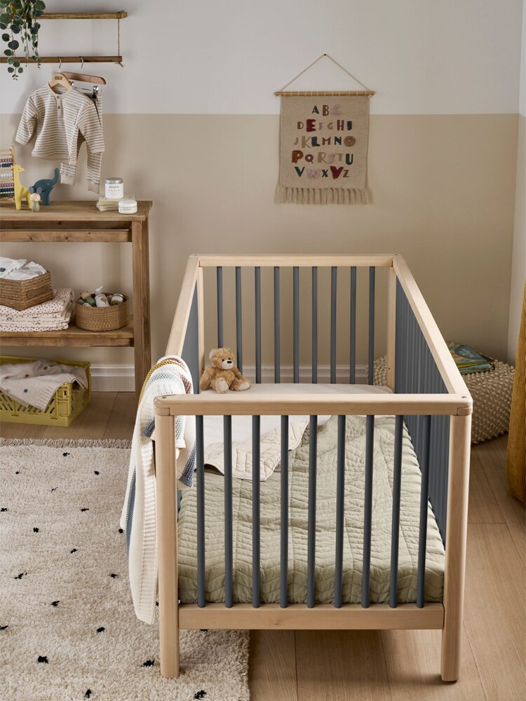 Mamas & Papas Natural Slate Solo Cot Bed - Image 2 of 8