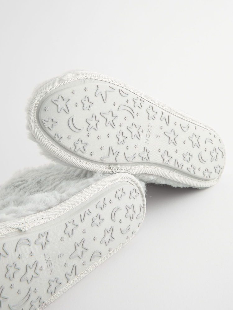 Grey Faux Fur Boot Slippers - Image 7 of 7