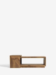 Dark Bronx Bronx Marquetry Oak Effect Set of 2 Nesting Coffee Tables - Image 4 of 7