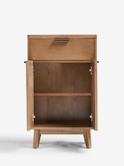 Natural Tetbury Solid Oak and Veneer Space Saving Small Slim Sideboard - Image 6 of 9