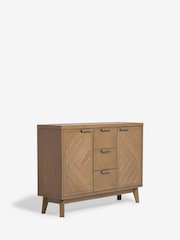 Natural Tetbury Solid Oak and Veneer Space Saving Large Slim Sideboard - Image 10 of 12