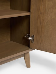 Natural Tetbury Solid Oak and Veneer Space Saving Large Slim Sideboard - Image 6 of 12