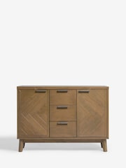 Natural Tetbury Solid Oak and Veneer Space Saving Large Slim Sideboard - Image 7 of 12