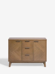 Natural Tetbury Solid Oak and Veneer Space Saving Large Slim Sideboard - Image 8 of 12