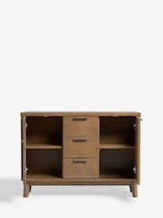 Natural Tetbury Solid Oak and Veneer Space Saving Large Slim Sideboard - Image 9 of 12