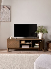 Natural Tetbury Solid Oak and veneer Up to 65 inch TV Unit - Image 3 of 9