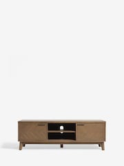 Natural Tetbury Solid Oak and veneer Up to 65 inch TV Unit - Image 6 of 9