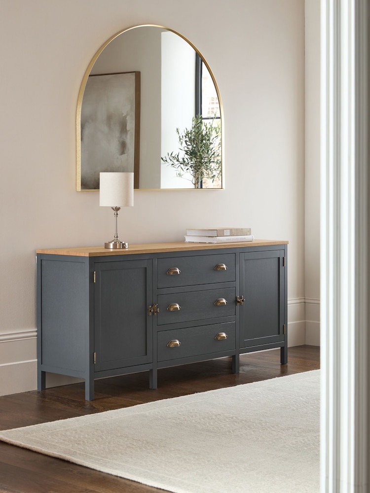 Navy Claude Oak Veneer Large Sideboard - Image 2 of 11