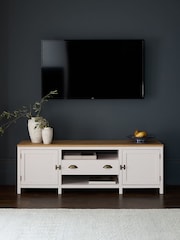 Cream Claude Oak Veneer Up to 65 Inch TV Unit - Image 1 of 11