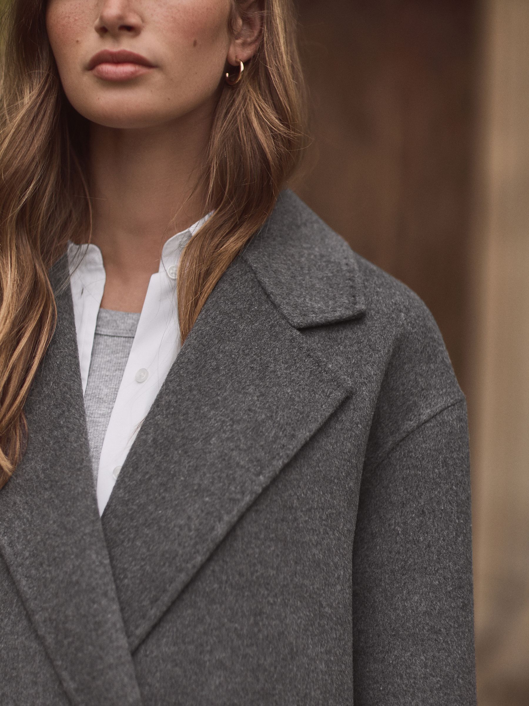 Buy Grey Premium Handsewn Wool Blend Blazer Coat from Next Luxembourg