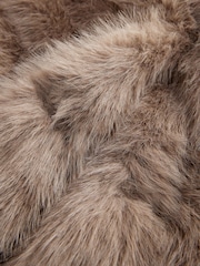 Neutral Short Faux Fur Jacket - Image 3 of 3