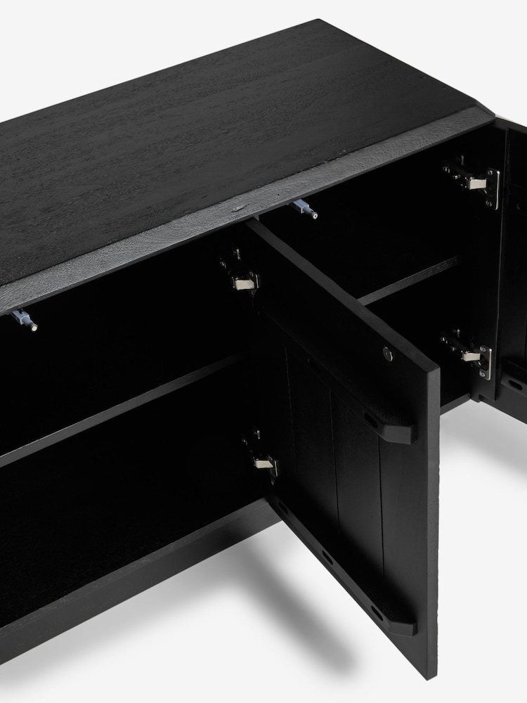 Black Mango Wood Carved Large Sideboard - Image 10 of 10
