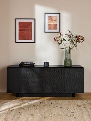 Black Mango Wood Carved Large Sideboard - Image 2 of 10