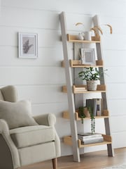 Dove Grey Malvern Oak Effect Narrow Ladder Shelf - Image 1 of 6