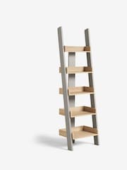 Dove Grey Malvern Oak Effect Narrow Ladder Shelf - Image 3 of 6