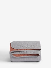 Rust Brown Reversible Cotton Rich Bedspread - Image 2 of 2