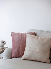 Chapter B Pink Wave Jacquard Cushion - Image 1 of 6
