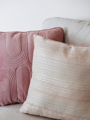 Chapter B Pink Wave Jacquard Cushion - Image 2 of 6