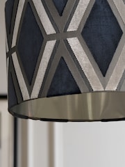 Navy Blue Geo Easy Fit  Lamp Shade - Image 4 of 5