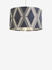 Navy Blue Geo Easy Fit  Lamp Shade - Image 5 of 5