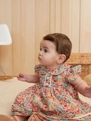 Multi Bright floral Woven Collared Prom Dress (0mths-2yrs) - Image 1 of 7