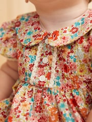 Multi Bright floral Woven Collared Prom Dress (0mths-2yrs) - Image 3 of 7