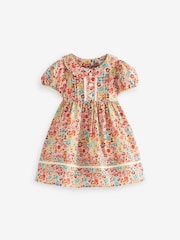 Multi Bright floral Woven Collared Prom Dress (0mths-2yrs) - Image 4 of 7