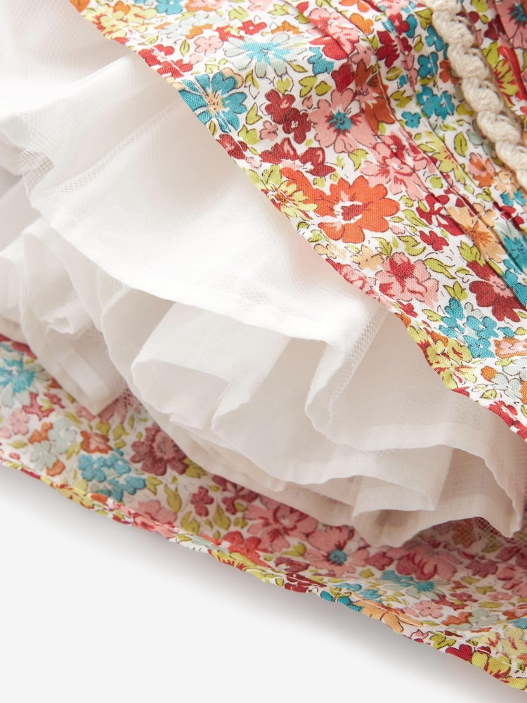 Multi Bright floral Woven Collared Prom Dress (0mths-2yrs) - Image 7 of 7