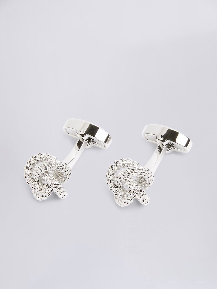 MOSS Silver Tone Fancy Knot Cufflinks - Image 1 of 2 MOSS Silver Tone Fancy Knot Cufflinks - Image 1 of 2
