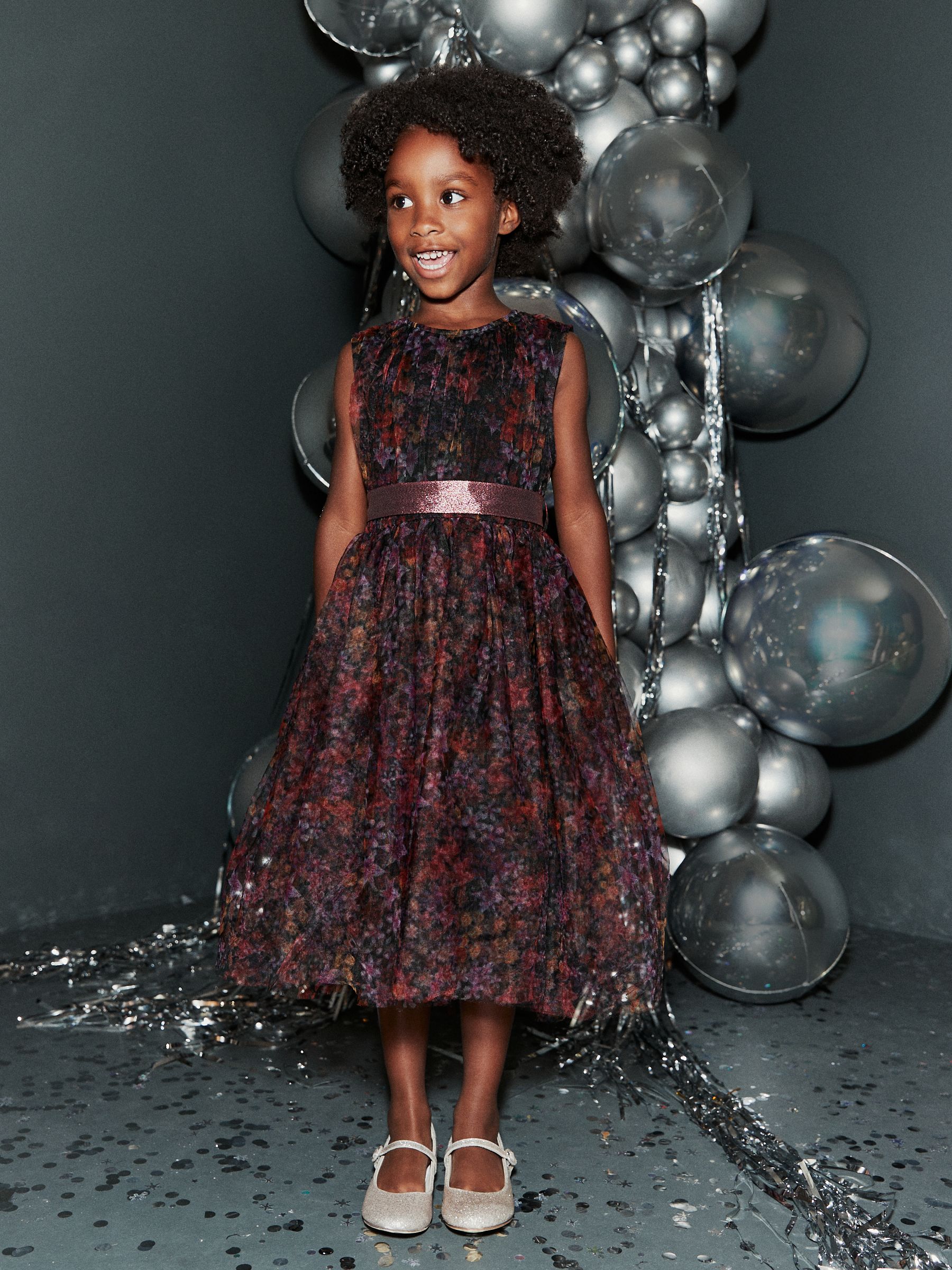 Buy Floral Print Mesh Tie Back Party Dress 3 16yrs from Next Luxembourg